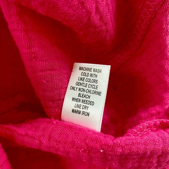 Kaktus Hot Pink Sleeveless Button Down Top With Front Tie Petite Small PS NEW - Picture 7 of 9